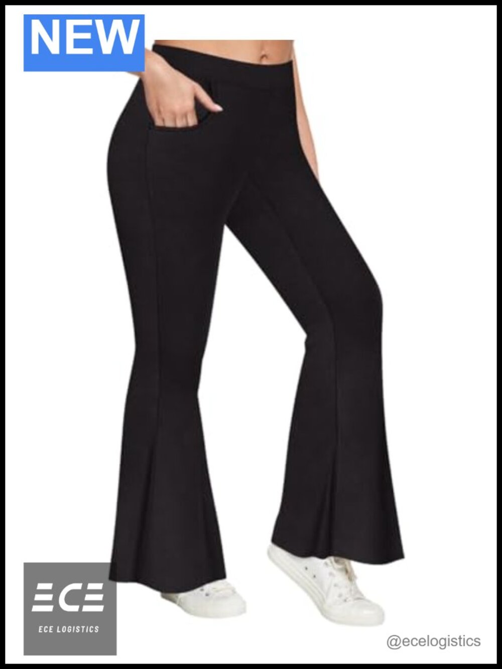 Plus Size Boot Cut Flare Leggings Bell Bottom Palazzo Pants Tummy Control